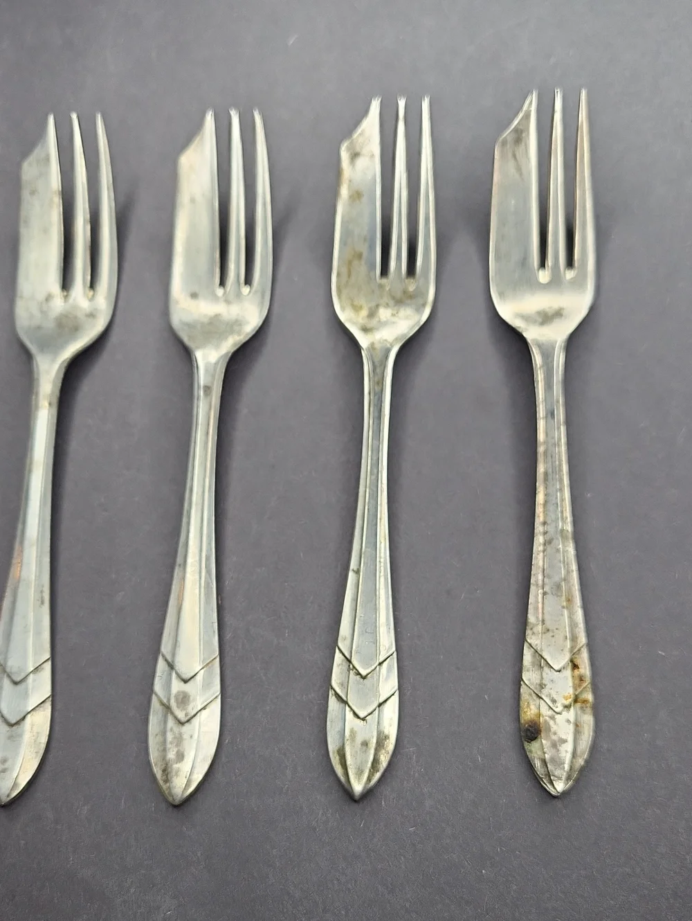 Vintage Sheffield Silver Plated Pastry Forks